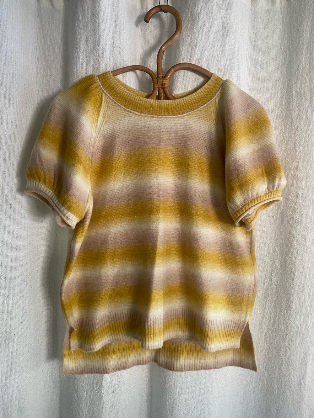 Universal Thread Short Sleeve Crewneck Ombré Pullover Sweater Size Small